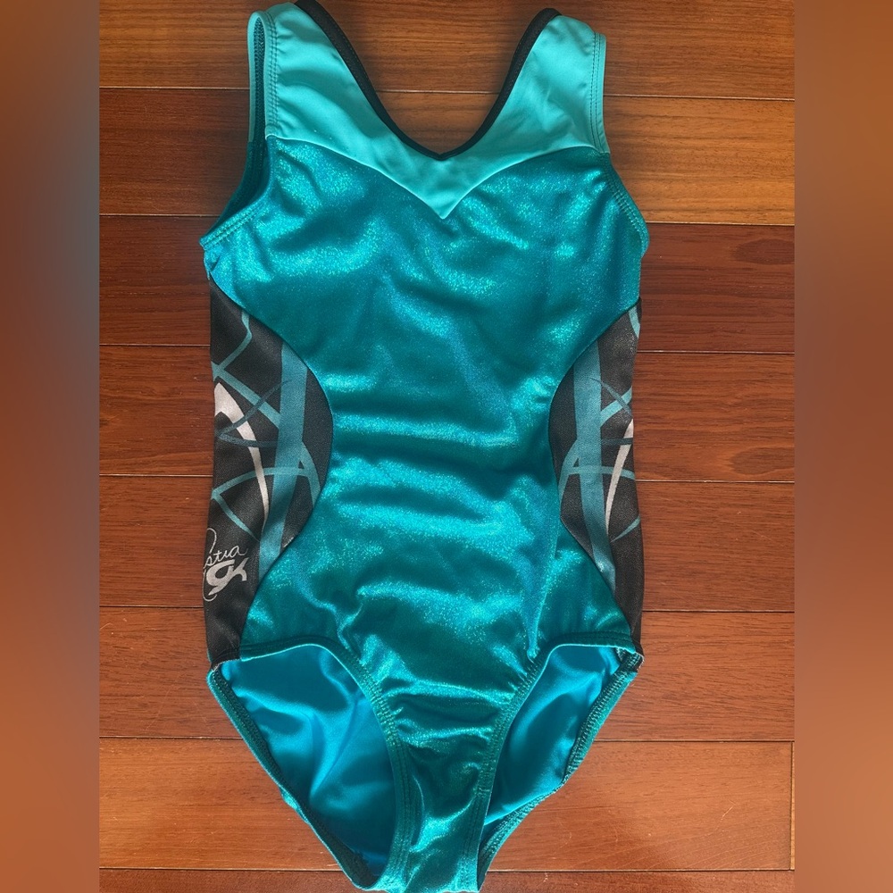 GK Gymnastics Leotard in Teal and Black